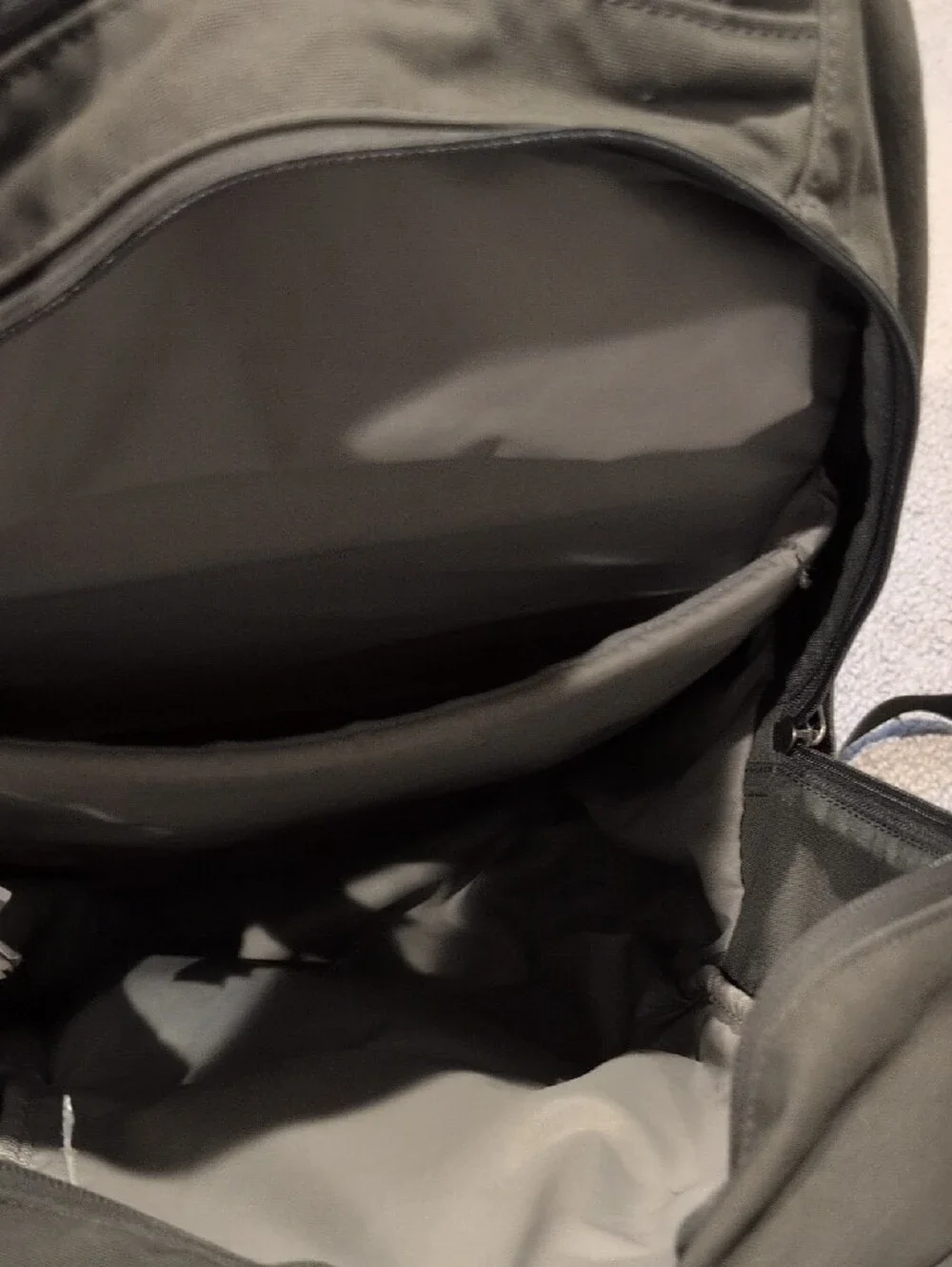 Fjallraven kids Olive Green & Leather Backpack